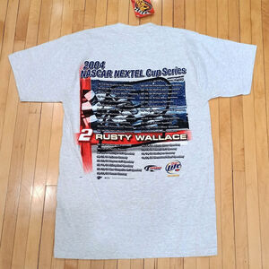NWT Vintage Winners Circle 2 Rusty Wallace T-shirt 2004 NASCAR Nextel Cup Series